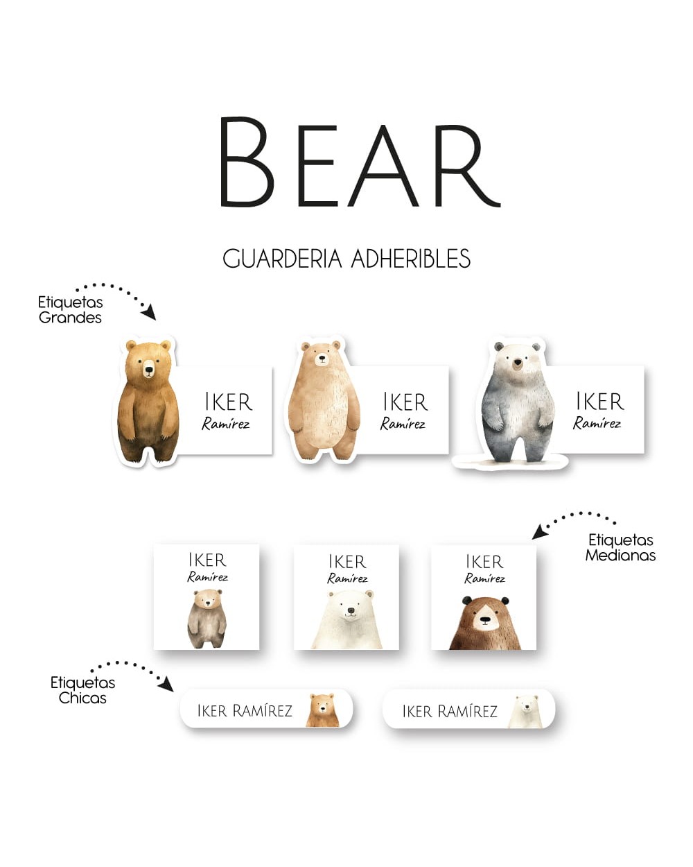 Guarderia Bear| Etiquetas Para Guarderia