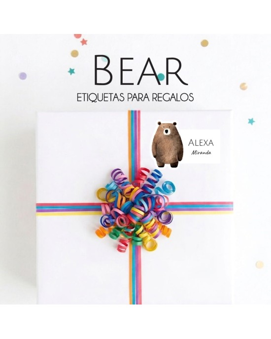 Paquete de etiquetas para Regalo Bear