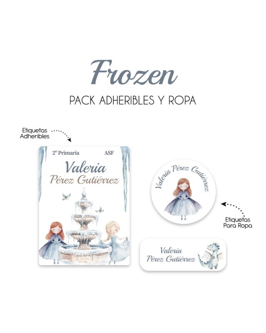 Pack Ropa y Escuela Frozen | Pack Ropa y Adheribles Pack Ropa y Escuela Frozen | Pack Ropa y Adheribles