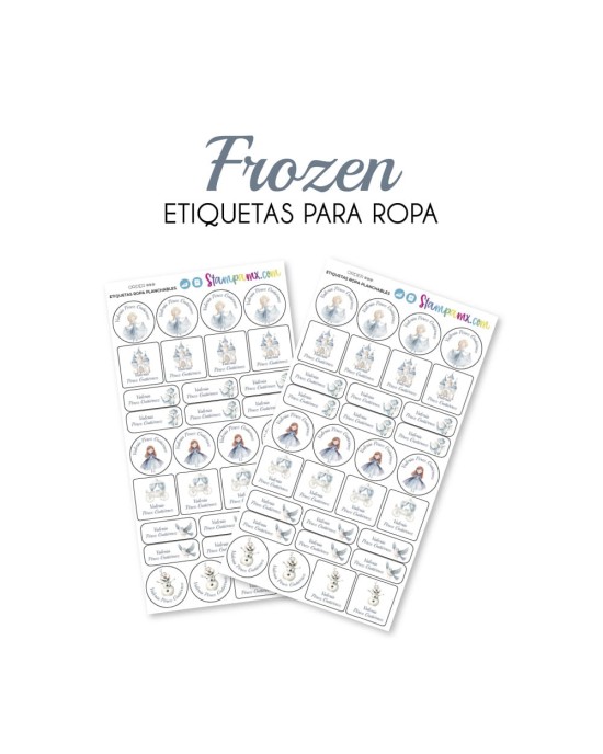 Ropa Frozen-Etiquetas Para Ropa
