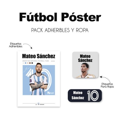 Pack Ropa y Escuela Futbol Poster