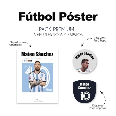 Pack Premium Ropa, Zapatos y Escuela Futbol Poster