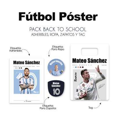 Pack Back to School Futbol Poster