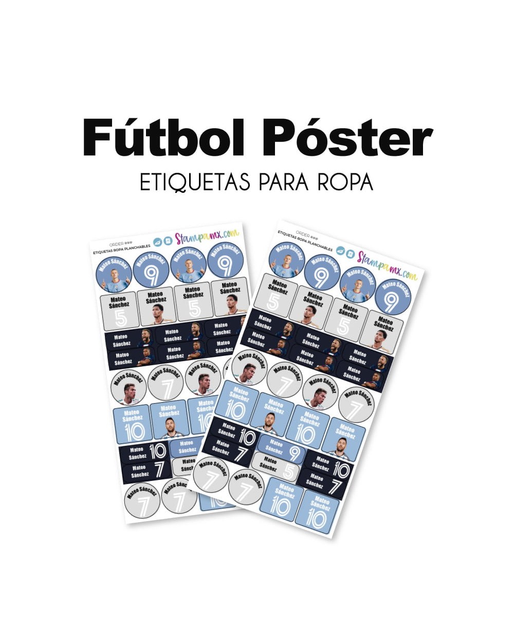 Ropa Futbol Poster-Etiquetas Para Ropa Ropa Futbol Poster-Etiquetas Para Ropa