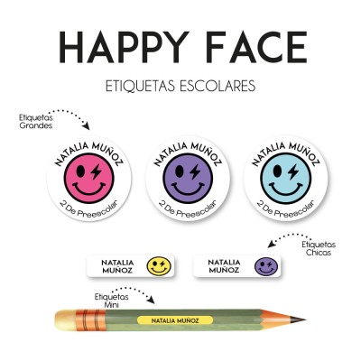 Escuela Adheribles Happy Face Escuela Adheribles Happy Face