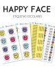 Escuela Adheribles Happy Face-Etiquetas Para Escuela