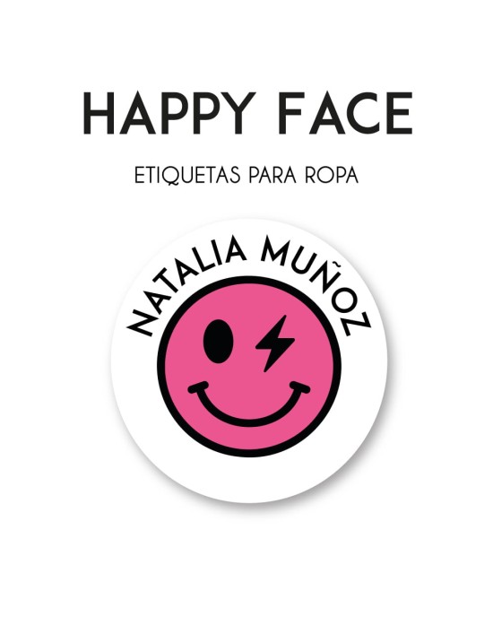 Ropa Happy Face-Etiquetas Para Ropa
