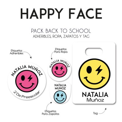 Pack Back to School Happy Face
