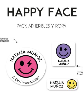 Pack Ropa y Escuela Happy Face