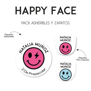 Pack Escuela y Zapatos Happy Face
