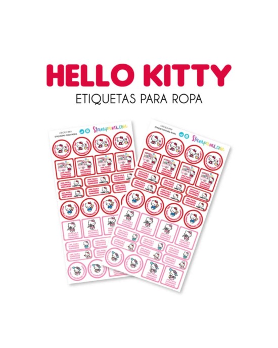 Ropa Hello Kitty-Etiquetas Para Ropa