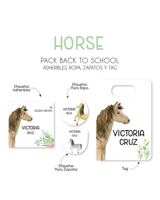 Pack Back to School Horses-Pack Back To School