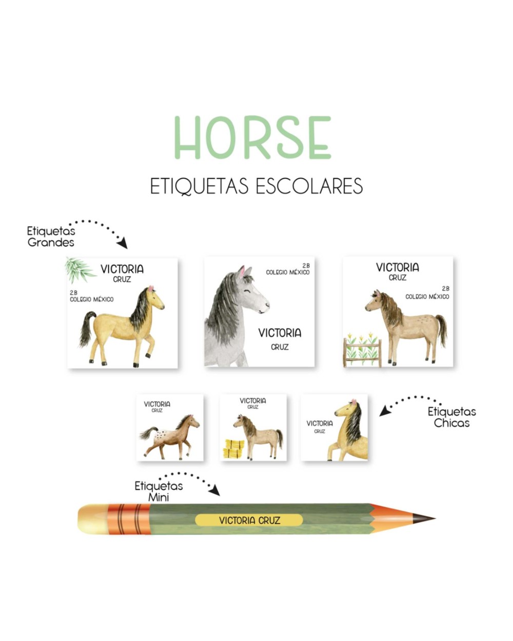 Pack Ropa y Escuela Horses| Pack Ropa y Adheribles Pack Ropa y Escuela Horses| Pack Ropa y Adheribles