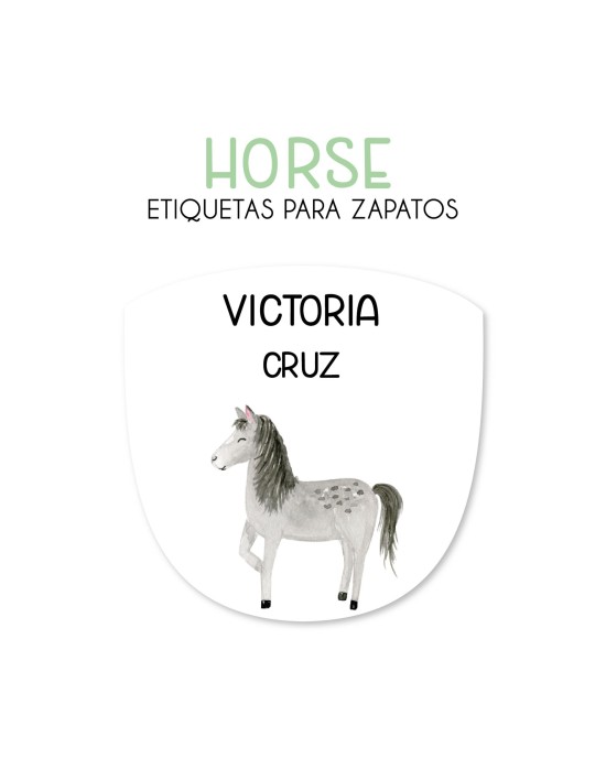 Paquete de etiquetas para Zapato Horses