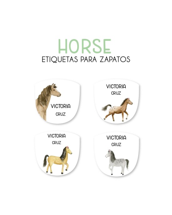 Paquete de etiquetas para Zapato Horses