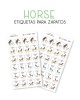 Paquete de etiquetas para Zapato Horses