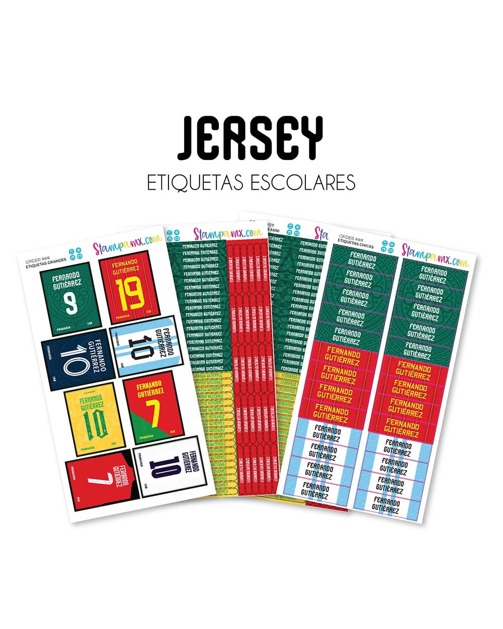 Escuela Adheribles Jersey - Etiquetas Para Escuela Escuela Adheribles Jersey - Etiquetas Para Escuela