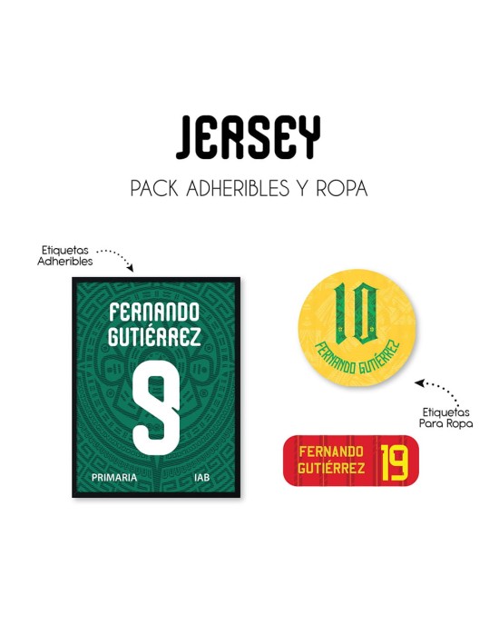 Pack Ropa y Escuela Jersey | Pack Ropa y Adheribles Pack Ropa y Escuela Jersey | Pack Ropa y Adheribles