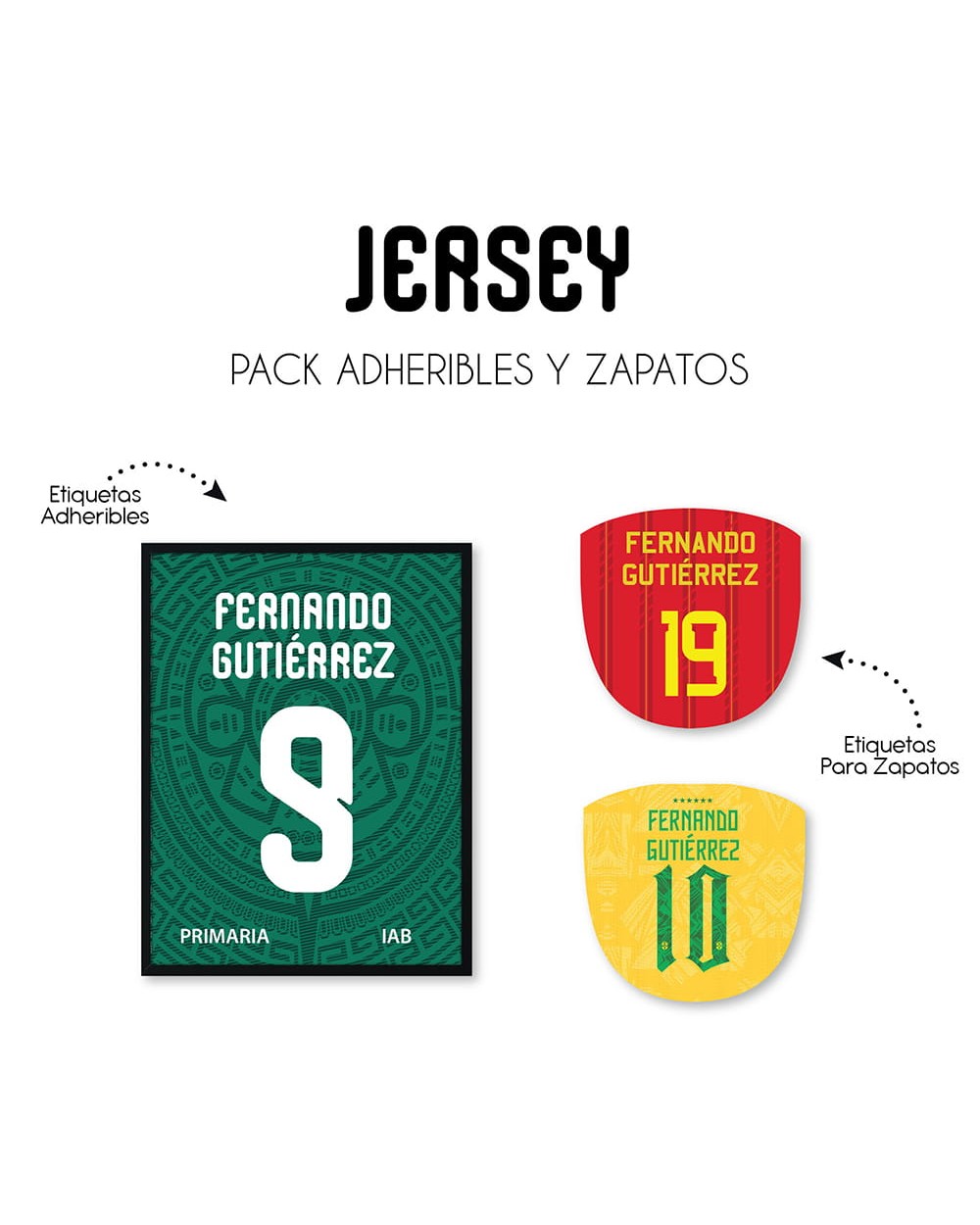 Pack Escuela y Zapatos Jersey | Pack Adheribles y Zapatos Pack Escuela y Zapatos Jersey | Pack Adheribles y Zapatos
