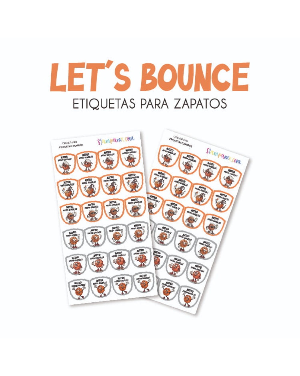 Paquete de etiquetas para Zapato Lets Bounce Paquete de etiquetas para Zapato Lets Bounce