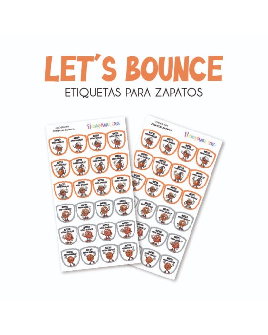 Paquete de etiquetas para Zapato Lets Bounce Paquete de etiquetas para Zapato Lets Bounce