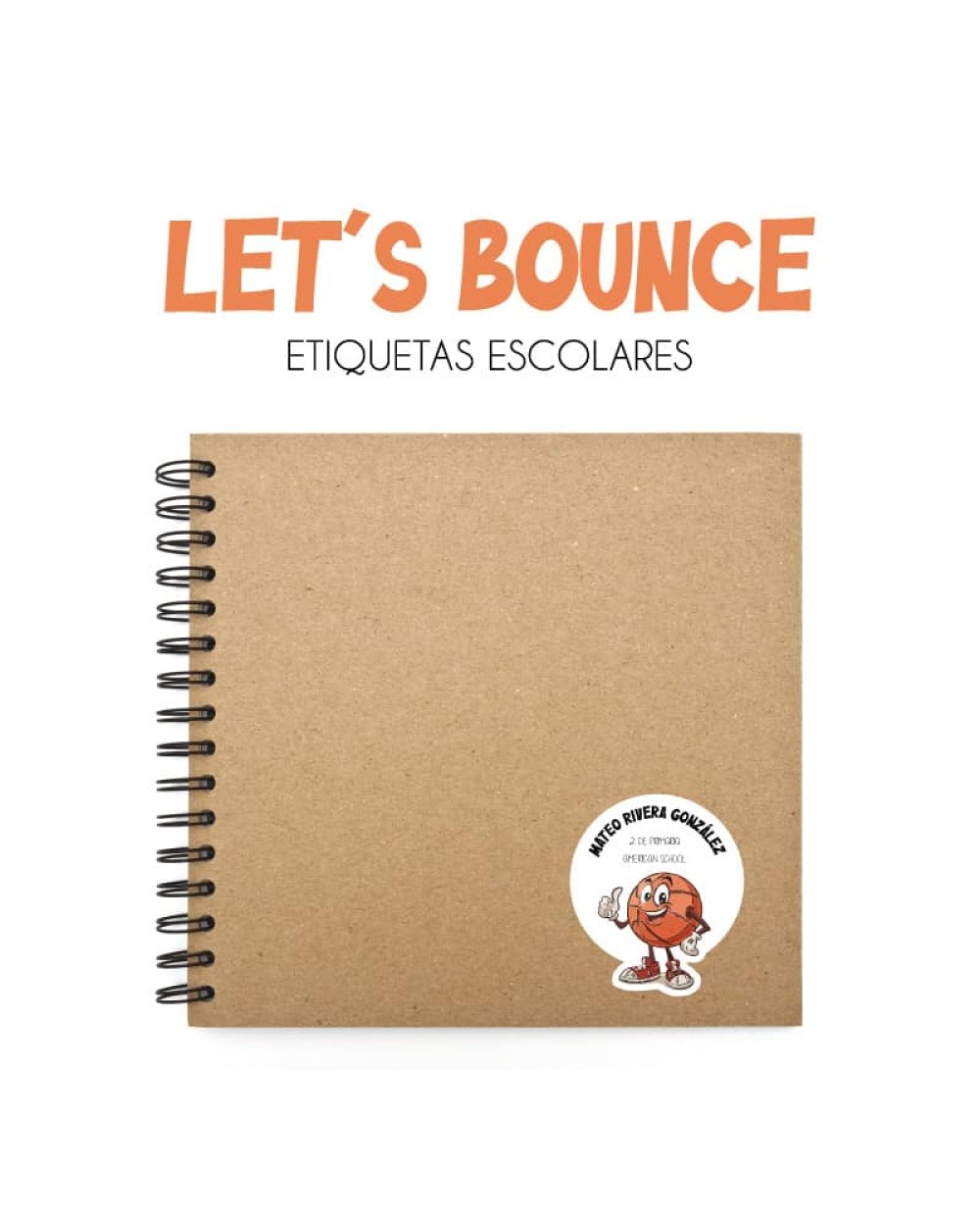 Escuela Adheribles Let's Bounce-Etiquetas Para Escuela
