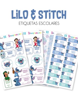 Escuela Adheribles Lilo Stitch