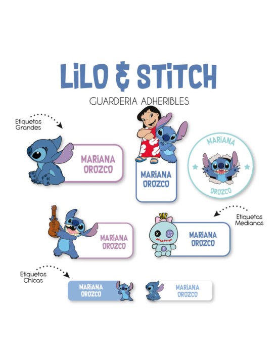 Guarderia Lilo Stitch| Etiquetas Para Guarderia