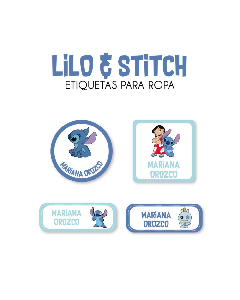 Ropa Lilo Stitch-Etiquetas Para Ropa Ropa Lilo Stitch-Etiquetas Para Ropa