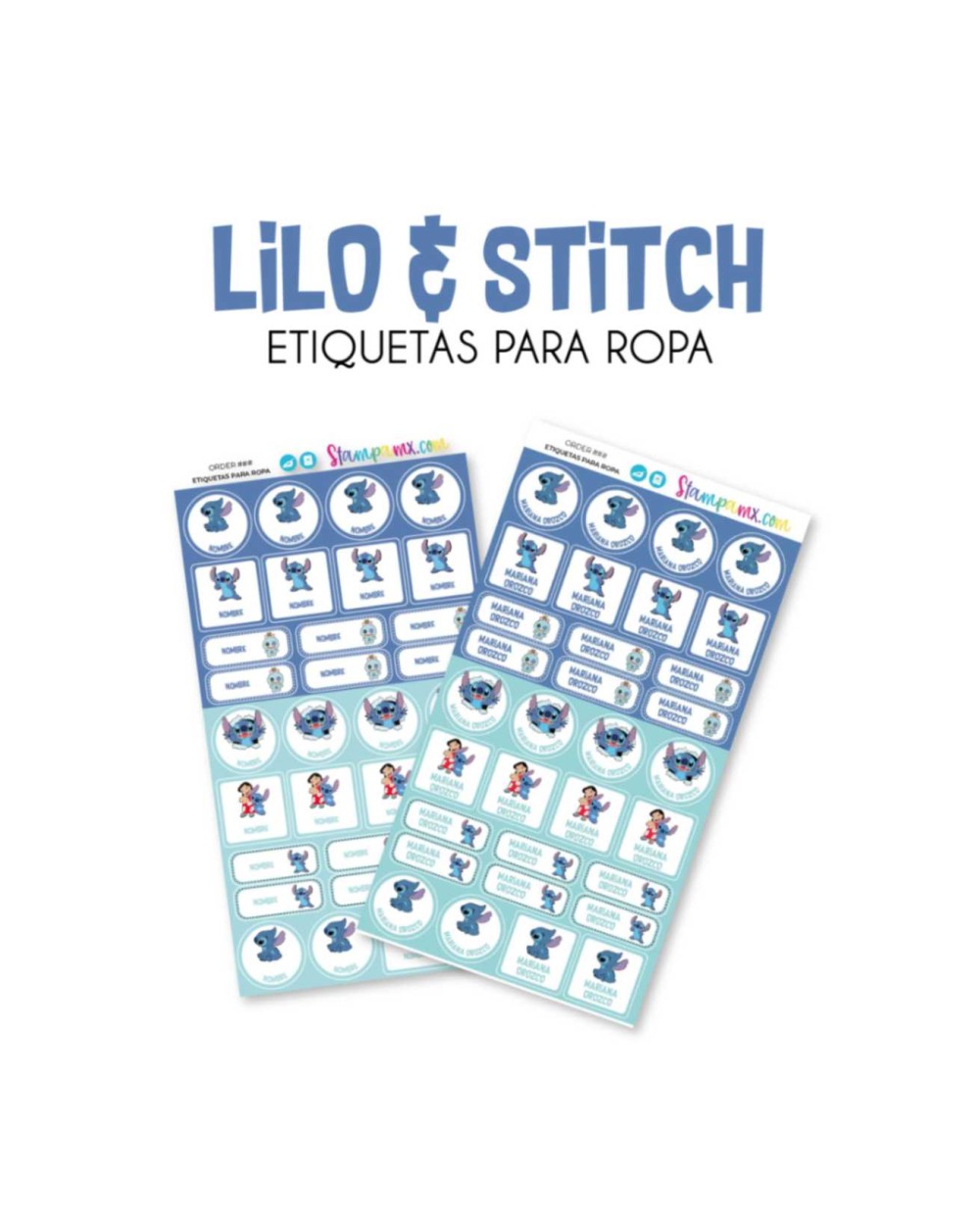 Ropa Lilo Stitch-Etiquetas Para Ropa Ropa Lilo Stitch-Etiquetas Para Ropa