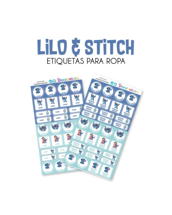 Ropa Lilo Stitch-Etiquetas Para Ropa