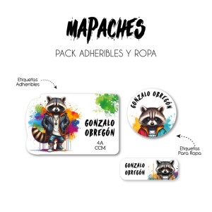 Pack Ropa y Escuela Mapaches