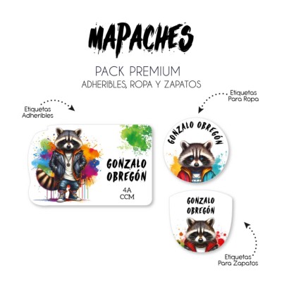 Pack Premium Ropa, Zapatos y Escuela Mapaches