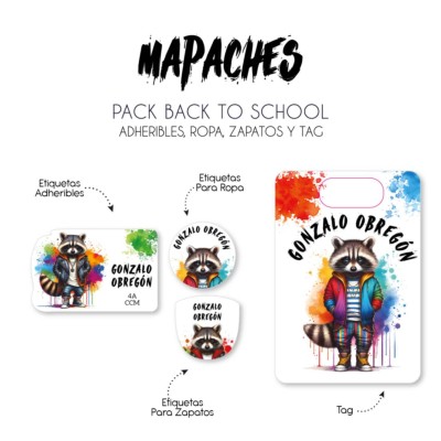 Pack Back to School Mapaches