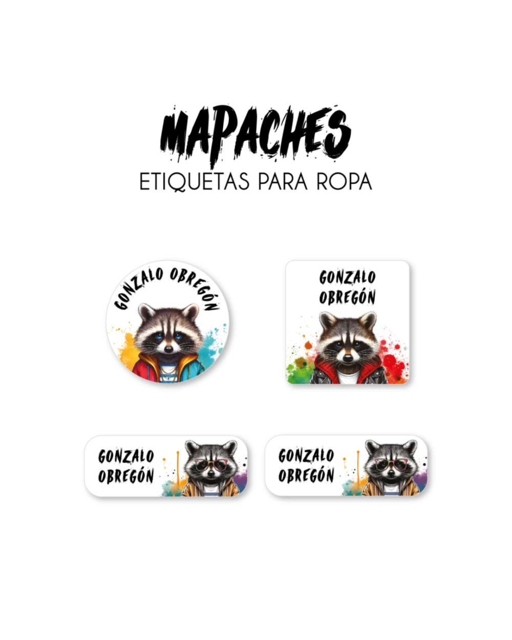 Ropa Mapaches-Etiquetas Para Ropa Ropa Mapaches-Etiquetas Para Ropa