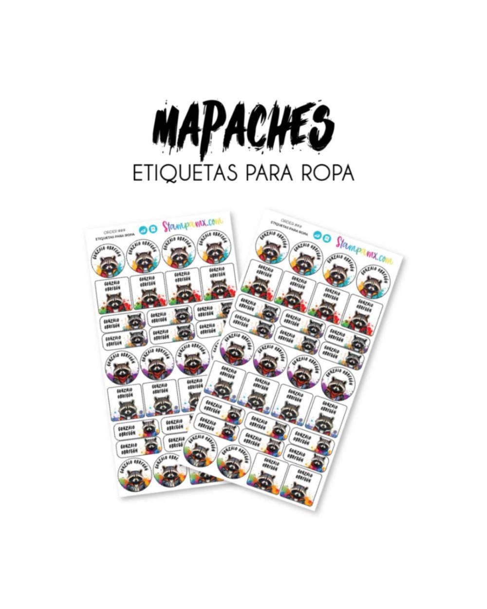 Ropa Mapaches-Etiquetas Para Ropa Ropa Mapaches-Etiquetas Para Ropa