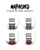 Paquete de etiquetas para Zapato Mapaches