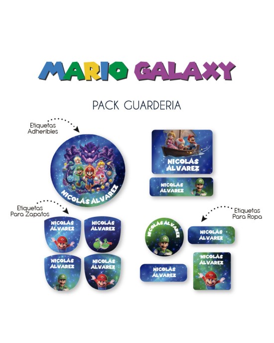 Pack Guardería Mario Galaxy | Pack Guarderia Pack Guardería Mario Galaxy | Pack Guarderia