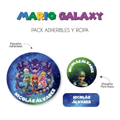 Pack Ropa y Escuela Mario Galaxy