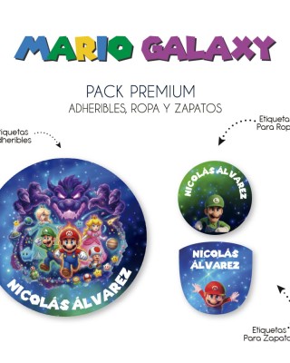 Pack Premium Ropa, Zapatos y Escuela Mario Galaxy