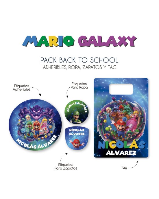 Pack Back to School Mario Galaxy-Pack Back To School Pack Back to School Mario Galaxy-Pack Back To School