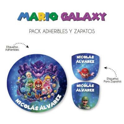 Pack Escuela y Zapatos Mario Galaxy
