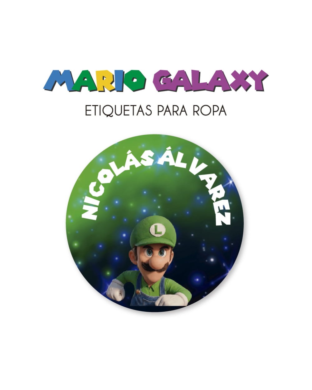 Ropa Mario Galaxy-Etiquetas Para Ropa Ropa Mario Galaxy-Etiquetas Para Ropa