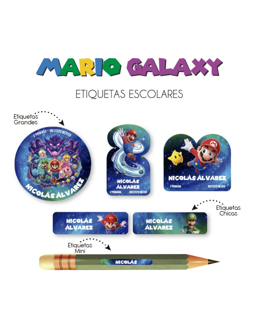 Pack Premium Ropa, Zapatos y Escuela Mario Galaxy Pack Premium Ropa, Zapatos y Escuela Mario Galaxy