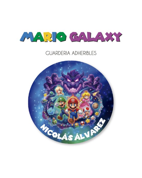 Guarderia Mario Galaxy| Etiquetas Para Guarderia Guarderia Mario Galaxy| Etiquetas Para Guarderia