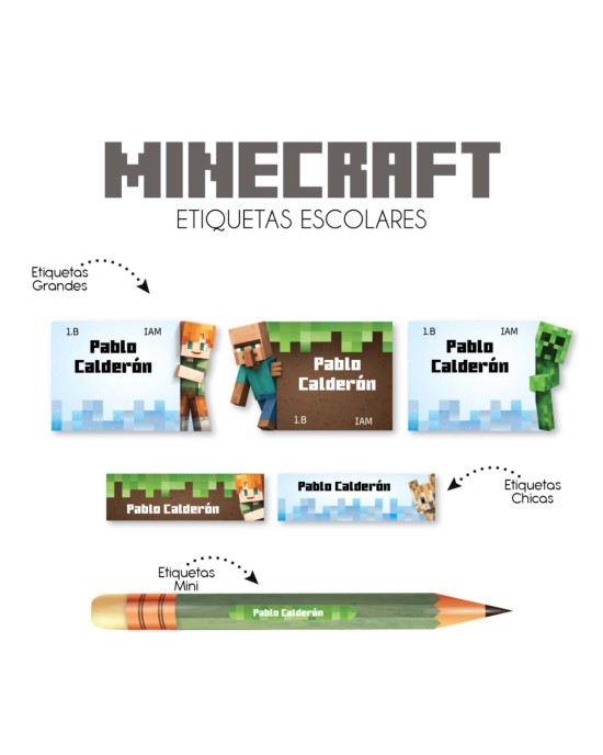 Pack Ropa y Escuela Minecraft| Pack Ropa y Adheribles