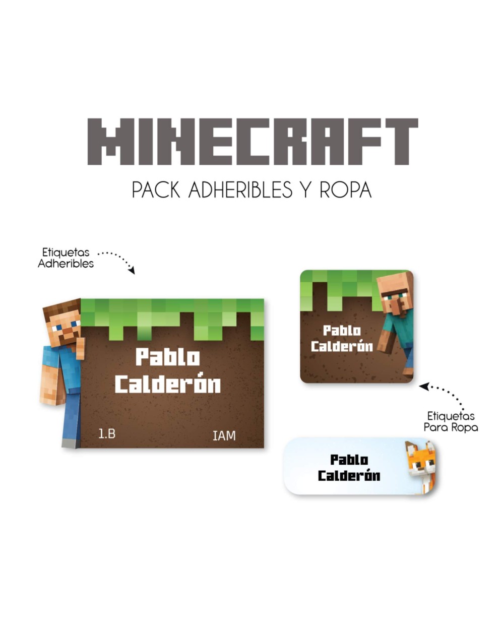Pack Ropa y Escuela Minecraft| Pack Ropa y Adheribles Pack Ropa y Escuela Minecraft| Pack Ropa y Adheribles