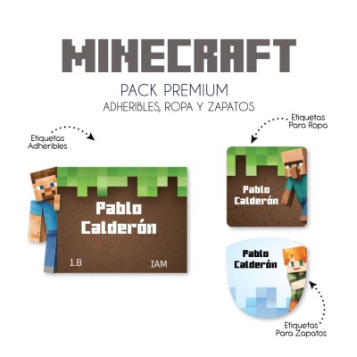 Pack Premium Ropa, Zapatos y Escuela Minecraft