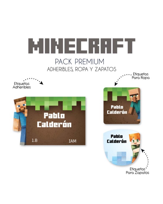 Pack Premium Ropa, Zapatos y Escuela Minecraft