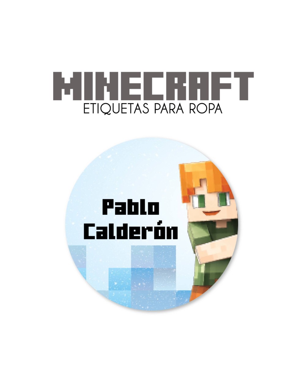 Ropa Minecraft-Etiquetas Para Ropa Ropa Minecraft-Etiquetas Para Ropa